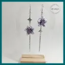 Boucles d'oreilles Ysaëlys Fleurs d’Améthyste Stellaire